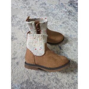 Cat & Jack Toddler 6 Brown and Confetti Boots
